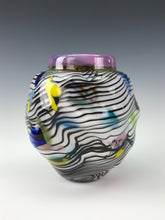 Load image into Gallery viewer, Psycho Zebra Vase - Lilac Interior