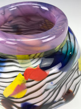 Load image into Gallery viewer, Psycho Zebra Vase - Lilac Interior