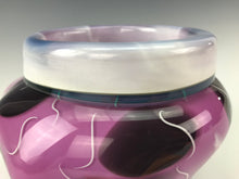 Load image into Gallery viewer, Small Push Bowl - Purple Shadows with White Cane