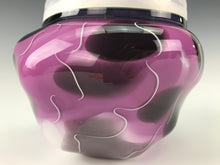 Load image into Gallery viewer, Small Push Bowl - Purple Shadows with White Cane