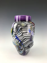 Load image into Gallery viewer, Psycho Zebra Vase - Purple Interior
