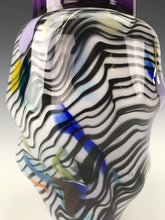 Load image into Gallery viewer, Psycho Zebra Vase - Purple Interior