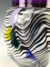 Load image into Gallery viewer, Psycho Zebra Vase - Purple Interior