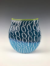 Load image into Gallery viewer, Filament Form - White Mesh w/ Slime Green Lip Over Opaque Blue