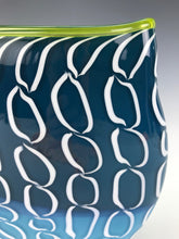 Load image into Gallery viewer, Filament Form - White Mesh w/ Slime Green Lip Over Opaque Blue