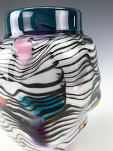 Load image into Gallery viewer, Psycho Zebra Vase - Teal