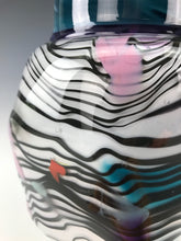 Load image into Gallery viewer, Psycho Zebra Vase - Teal