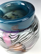 Load image into Gallery viewer, Psycho Zebra Vase - Teal