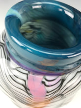 Load image into Gallery viewer, Psycho Zebra Vase - Teal