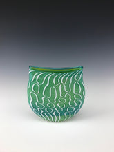 Load image into Gallery viewer, Filament Form - White Mesh w/ Iris Green Lip over Opaque Green