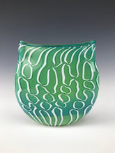 Load image into Gallery viewer, Filament Form - White Mesh w/ Iris Green Lip over Opaque Green