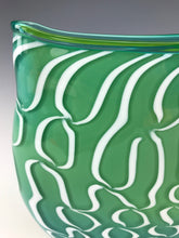 Load image into Gallery viewer, Filament Form - White Mesh w/ Iris Green Lip over Opaque Green