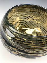 Load image into Gallery viewer, Oasis Bowl (Lg) - Iris Yellow/Black Lines