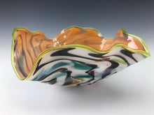 Load image into Gallery viewer, Psycho Zebra Fluted Bowl