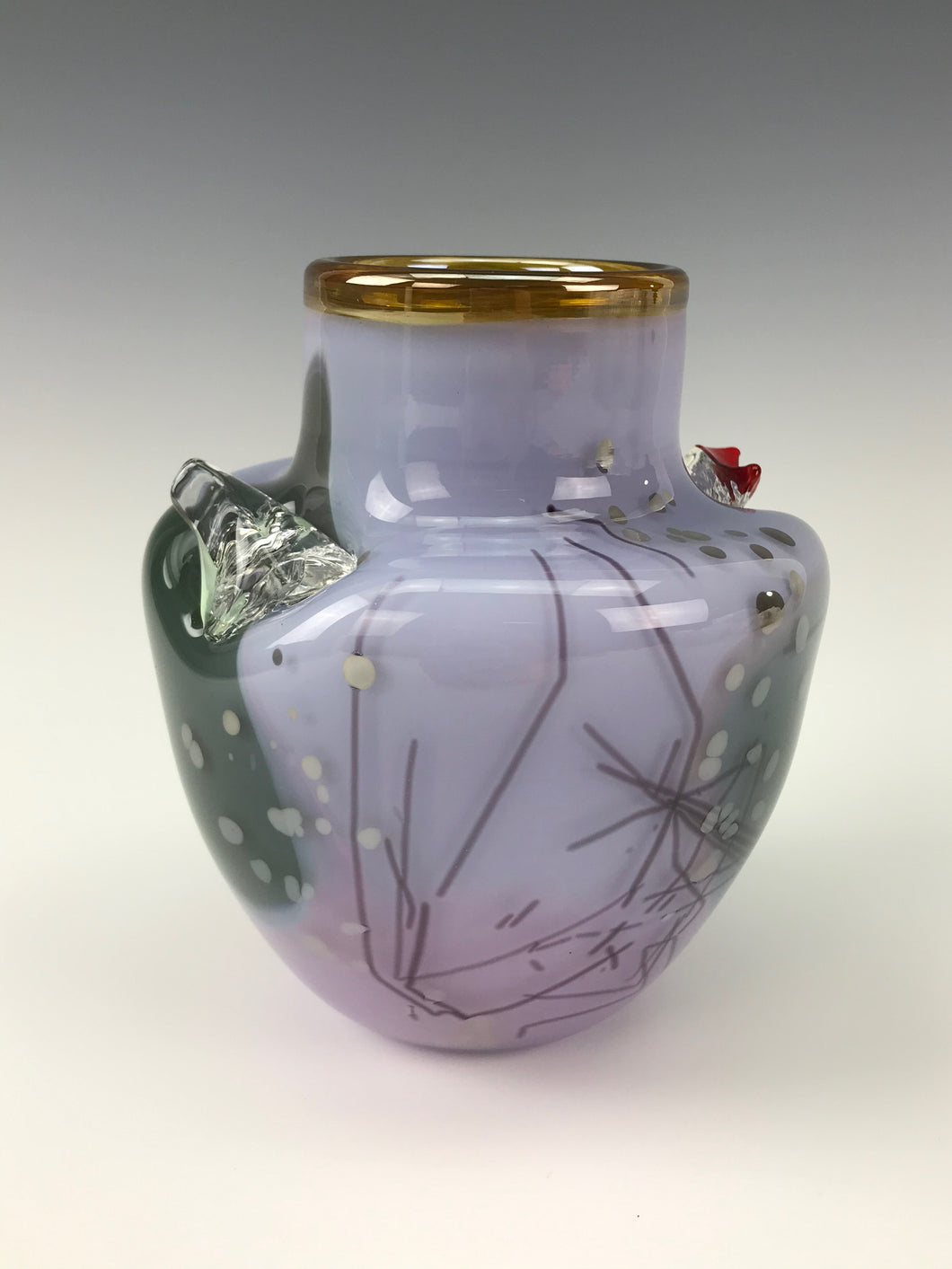 Inclusion Vase - Purple Rose