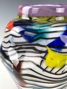 Psycho Zebra Vase - Lilac Interior